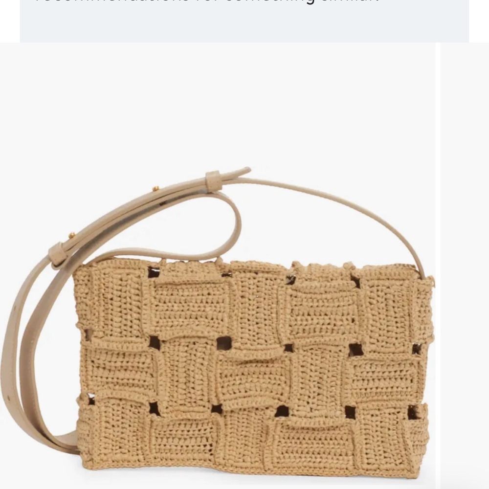Bottega Veneta Cassette Crochet Raffia Shoulder Bag